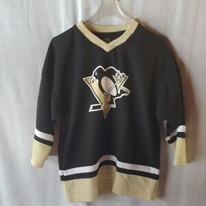 NHL Black and Gold V-Neck Pittsburgh Penguins Jersey